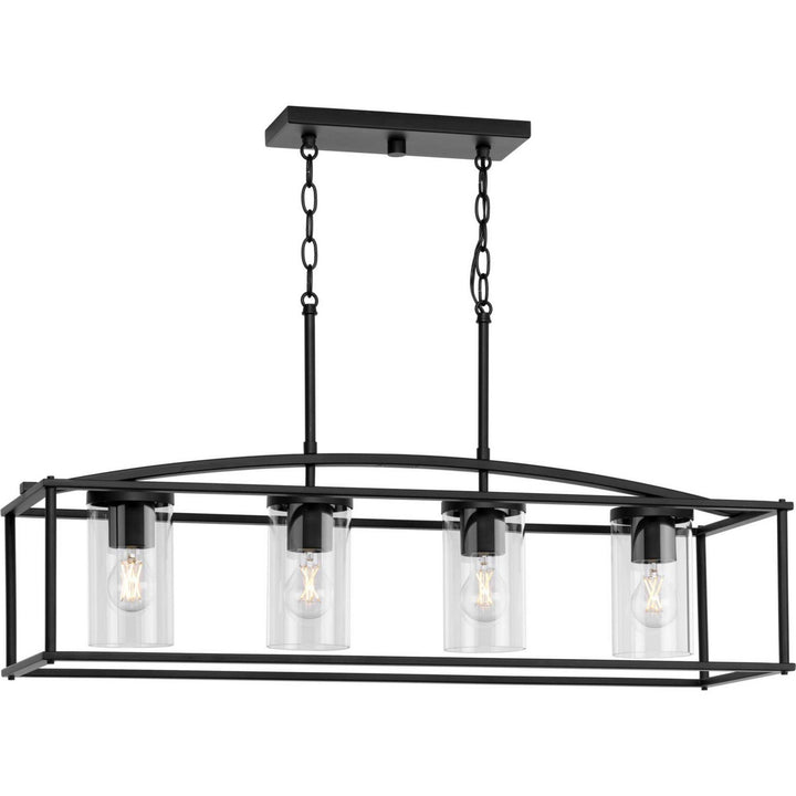 Progress Canada - P550129-31M - Four Light Outdoor Island Chandelier - Swansea - Matte Black