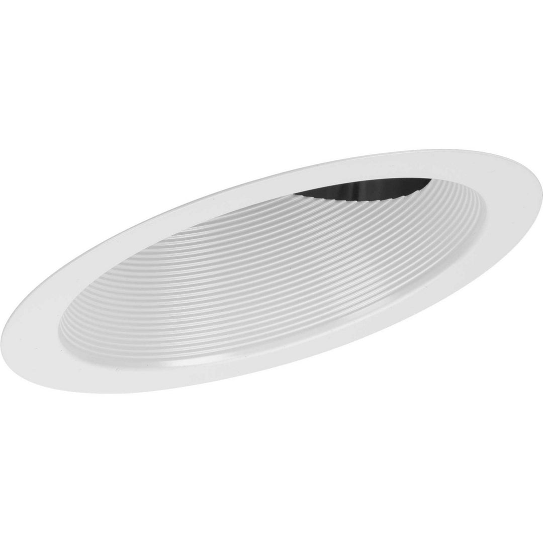 6IN RECESSED SLOPE One Light Baffle Trim in Satin White - available from The Lighting Shoppe, trusted by Canadian homeowners