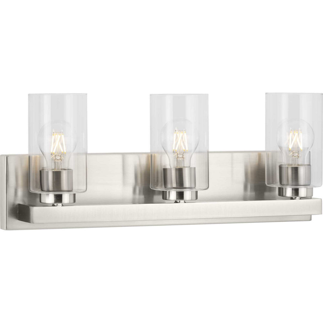 Goodwin Three Light Vanity in Brushed Nickel - available from The Lighting Shoppe, trusted by Canadian homeowners