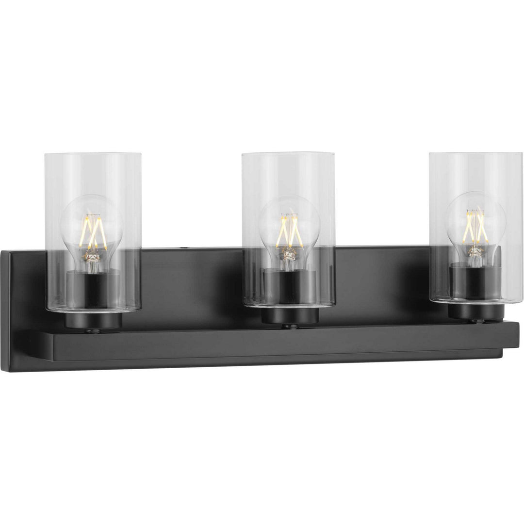Goodwin Three Light Vanity in Matte Black - available from The Lighting Shoppe, trusted by Canadian homeowners