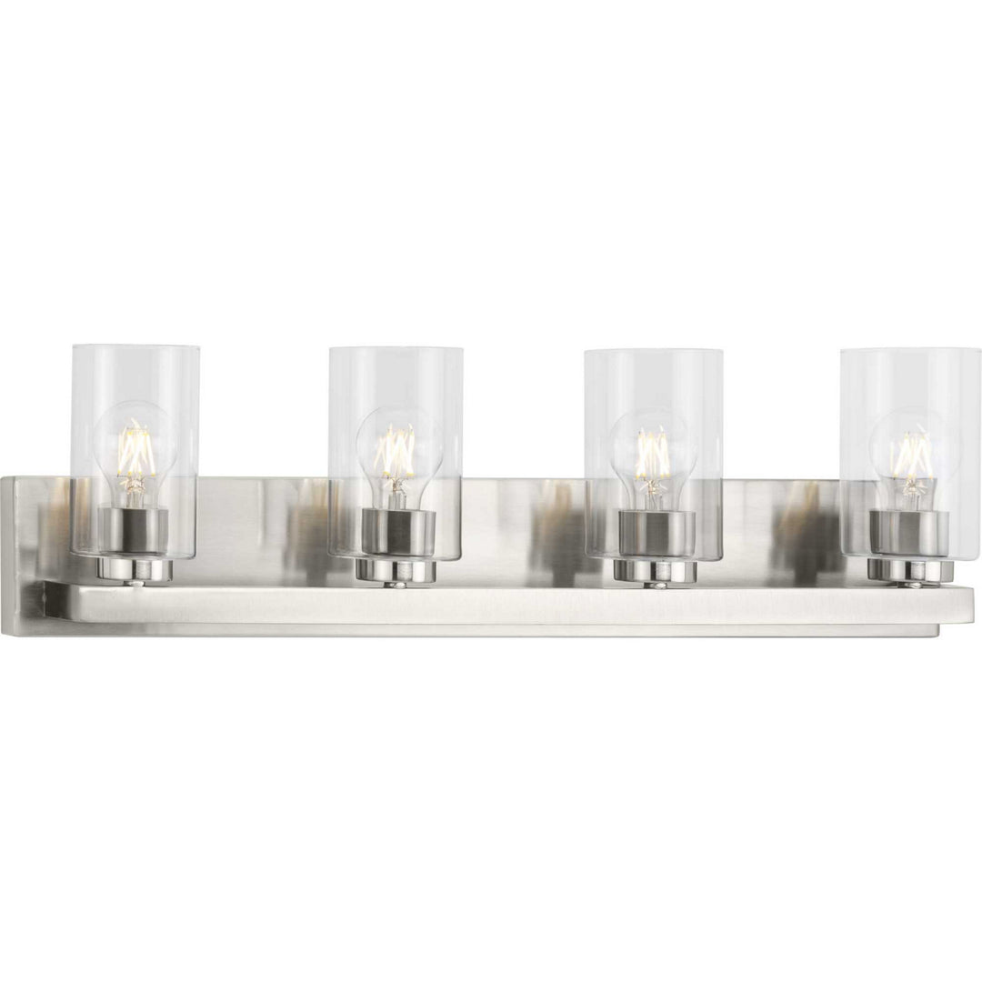 Goodwin Four Light Vanity in Brushed Nickel - available from The Lighting Shoppe, trusted by Canadian homeowners
