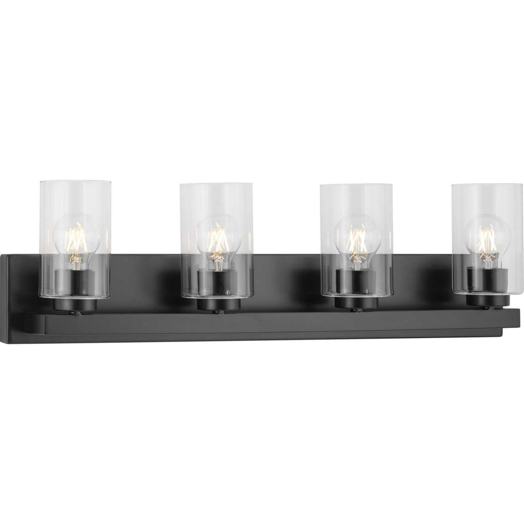 Goodwin Four Light Vanity in Matte Black - available from The Lighting Shoppe, trusted by Canadian homeowners