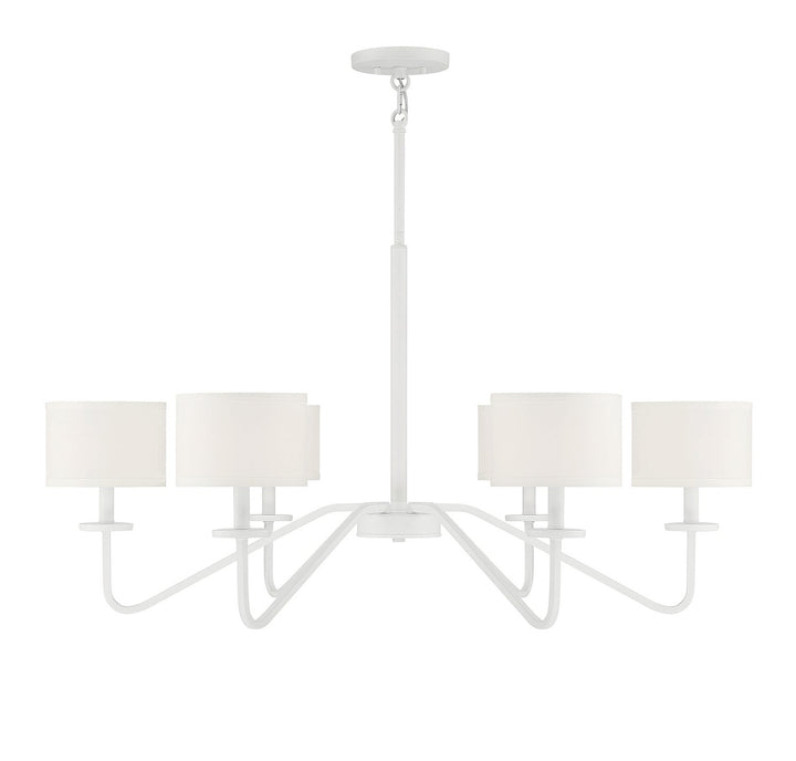 Meridian - M10092BQW - Six Light Chandelier - Bisque White