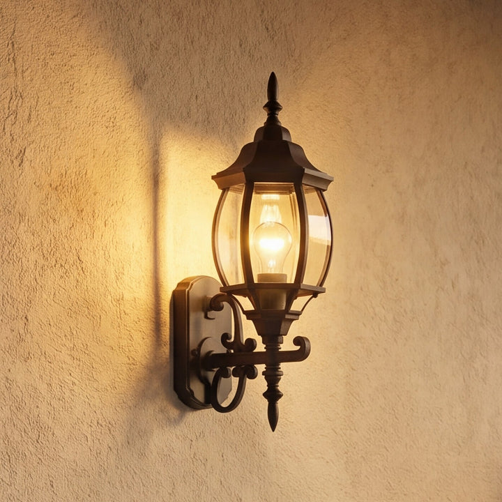 Meridian - M50054BK - One Light Outdoor Wall Lantern - Black