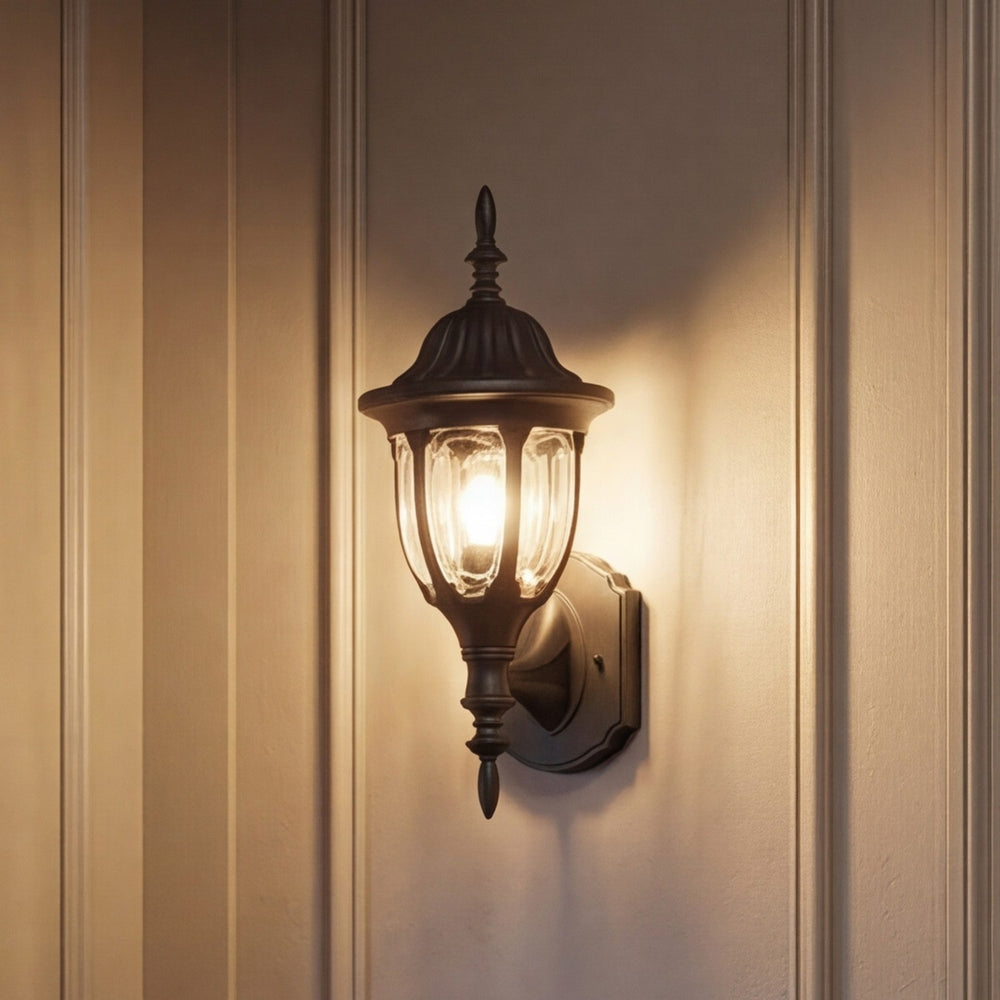 Meridian - M50057BK - One Light Outdoor Wall Lantern - Black