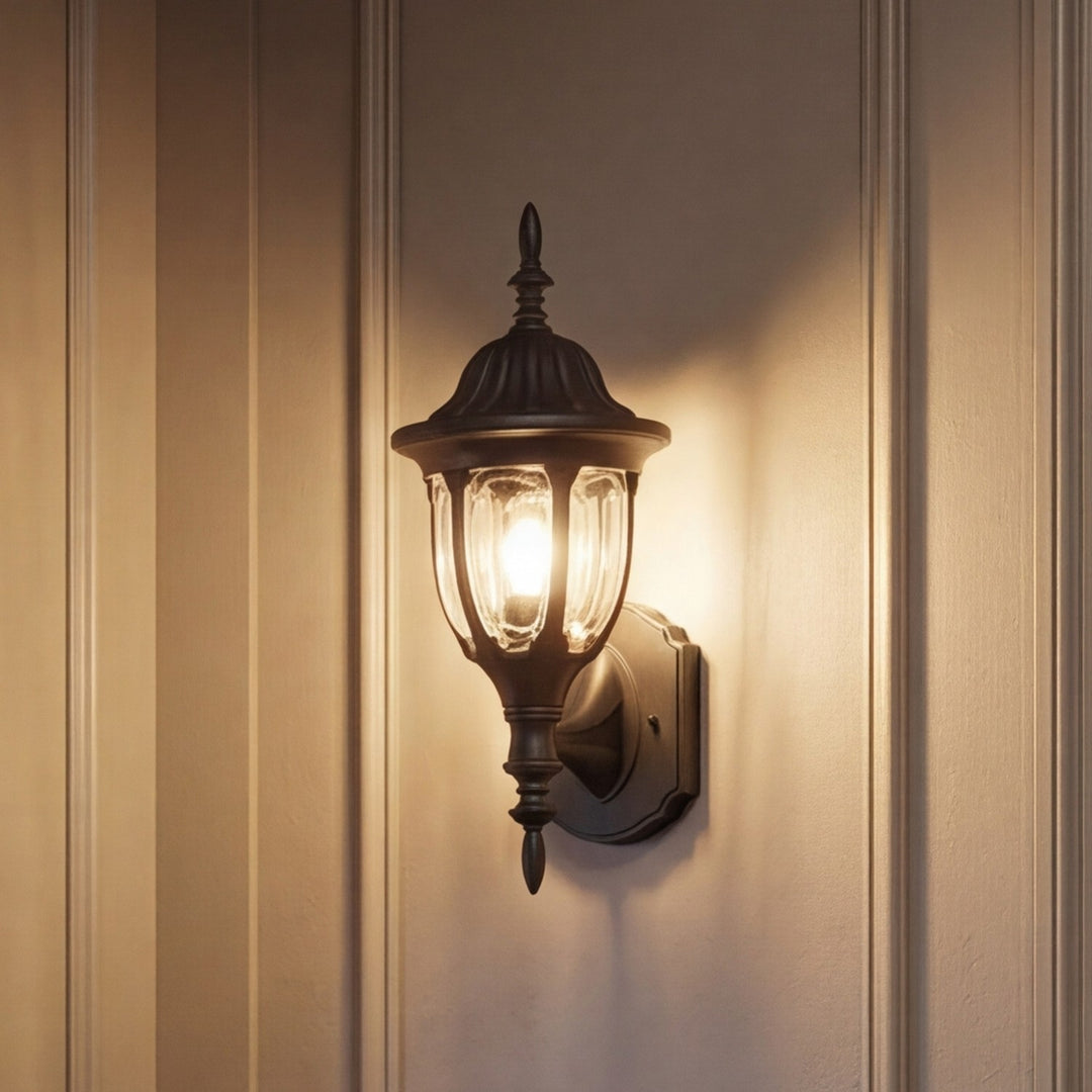 Meridian - M50057BK - One Light Outdoor Wall Lantern - Black