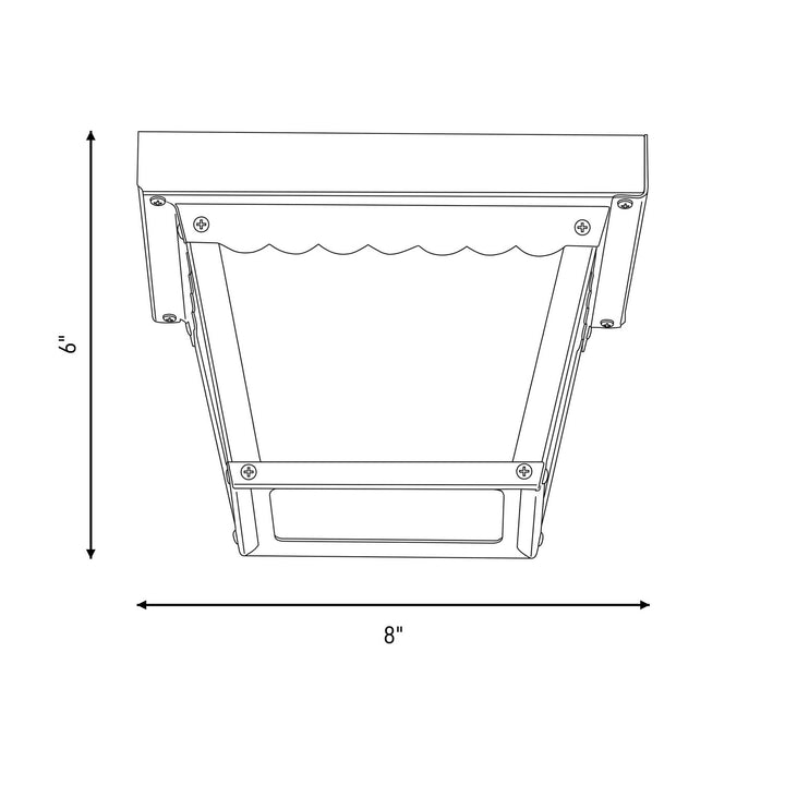 Meridian - M50058BK - One Light Outdoor Flush Mount - Black