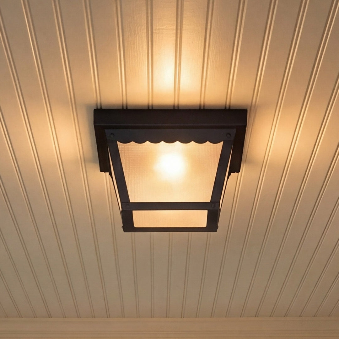 Meridian - M50058BK - One Light Outdoor Flush Mount - Black