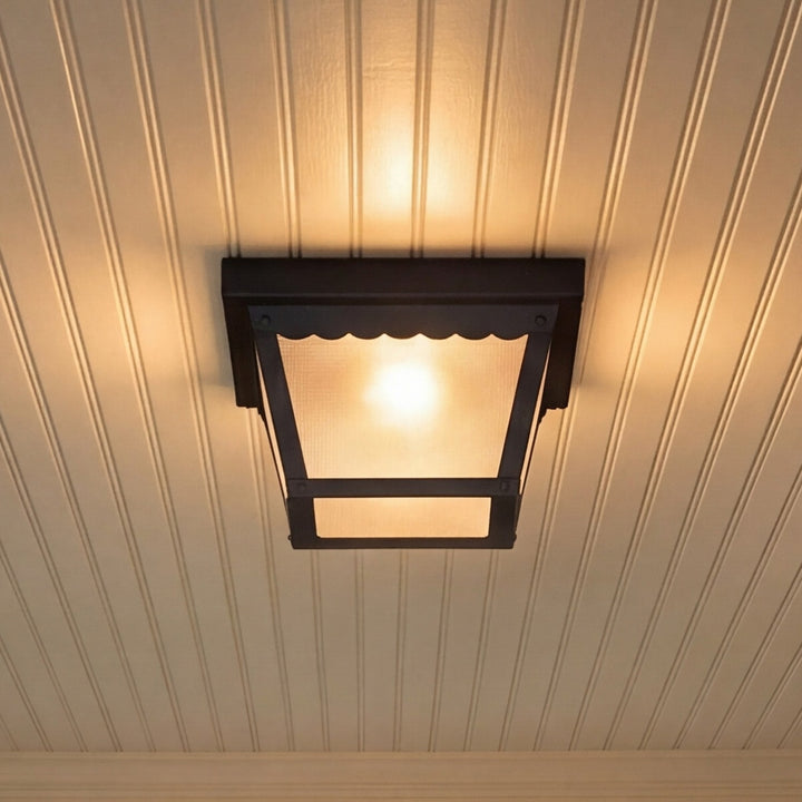 Meridian - M50058BK - One Light Outdoor Flush Mount - Black