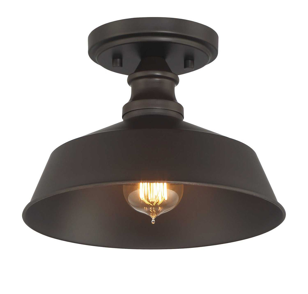 Meridian - M60068ORB - One Light Semi-Flush Mount - Oil Rubbed Bronze