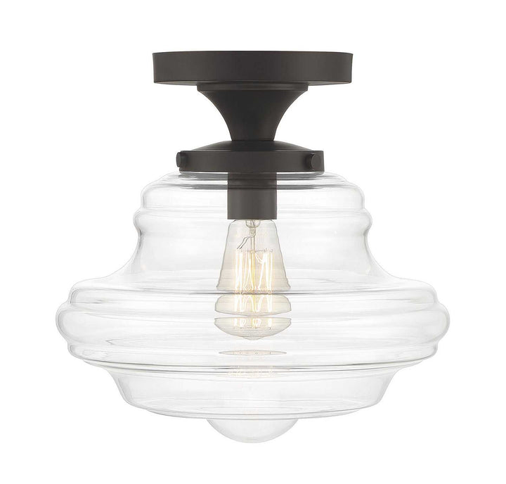 Meridian - M60069ORB - One Light Semi-Flush Mount - Oil Rubbed Bronze