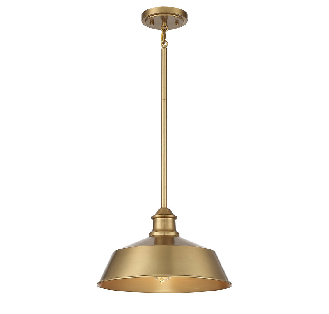 Meridian - M7021NB - One Light Pendant - Natural Brass