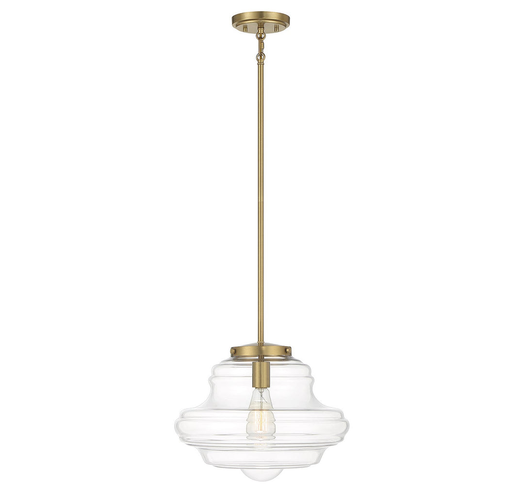 Meridian - M7022NB - One Light Pendant - Natural Brass