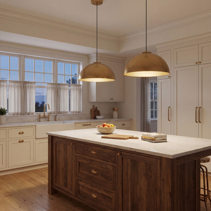 Meridian - M7024NB - One Light Pendant - Natural Brass