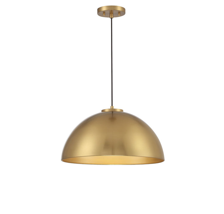 Meridian - M7024NB - One Light Pendant - Natural Brass