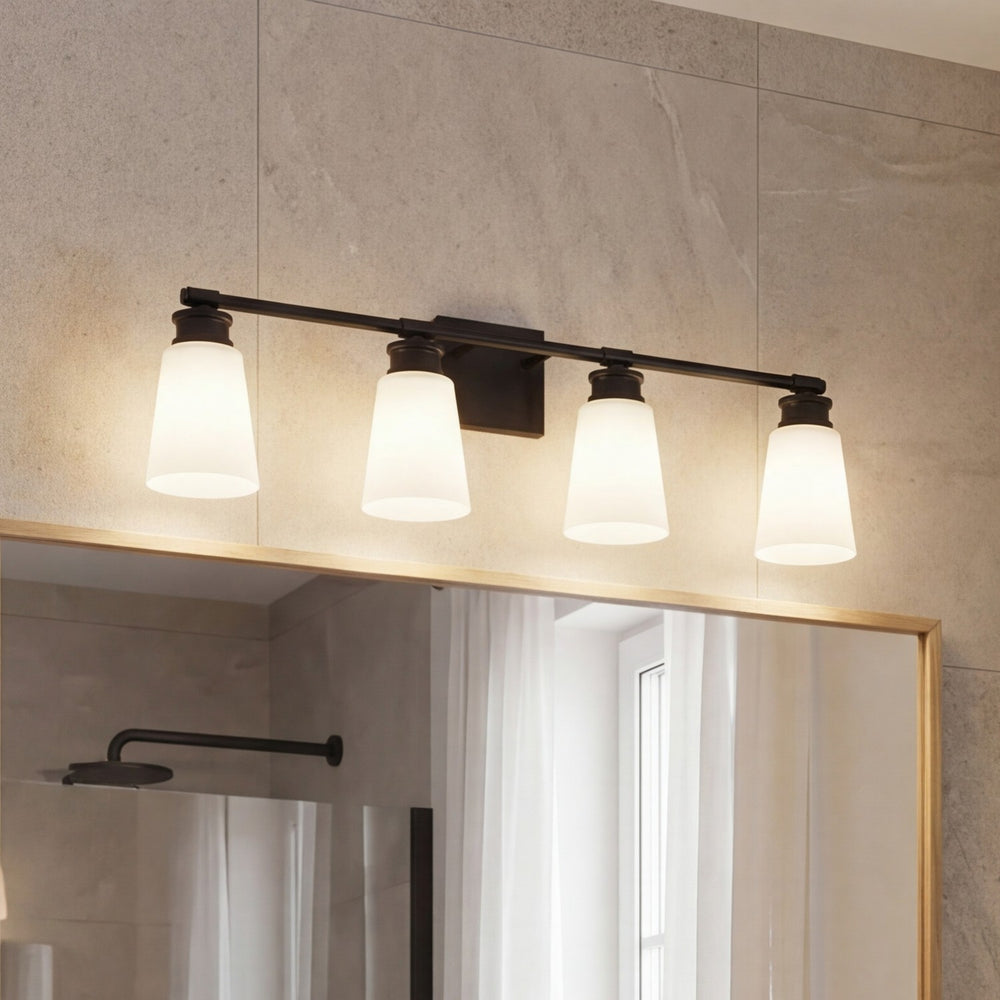Meridian - M80056MBK - Four Light Bathroom Vanity - Matte Black