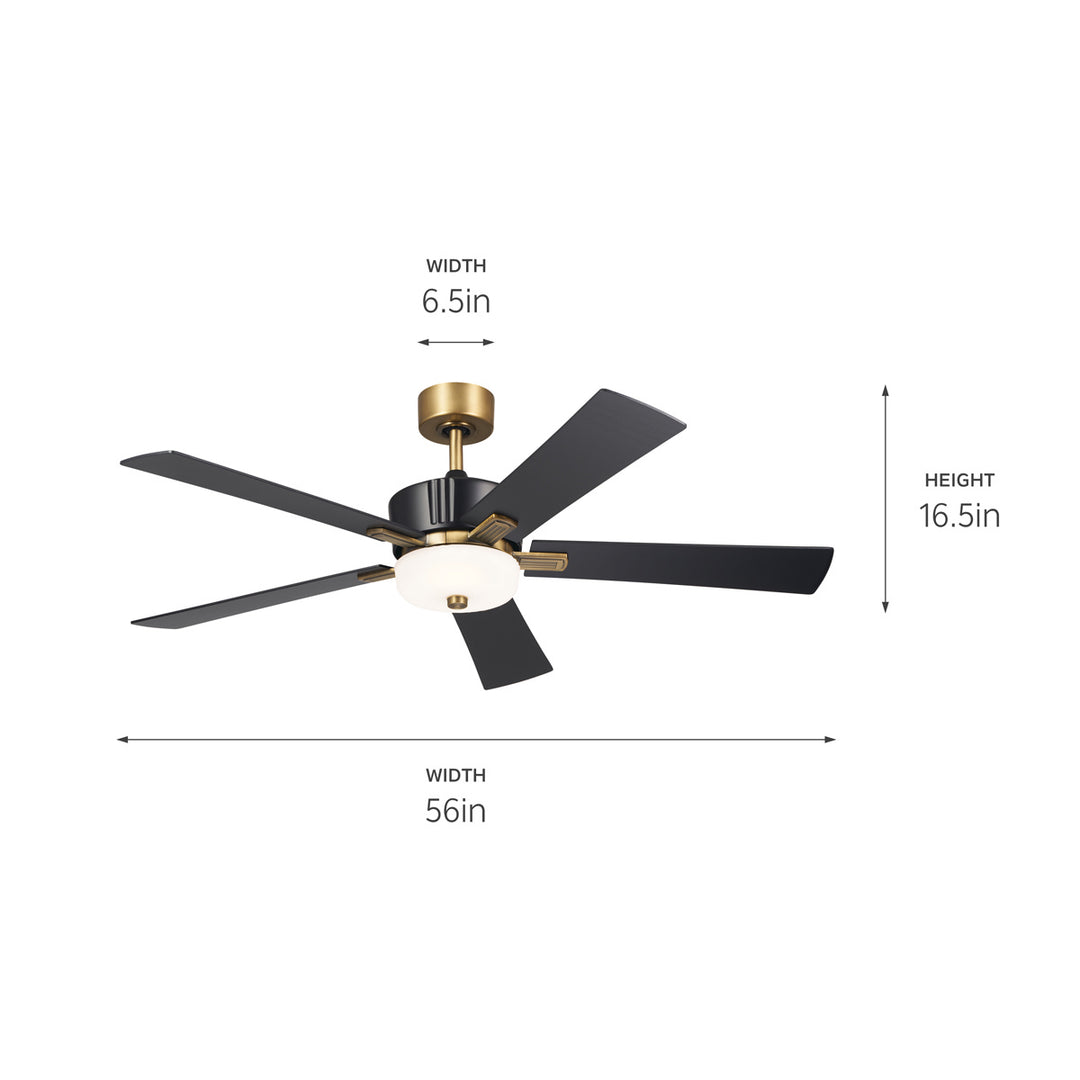 Kichler Canada - 300395SBK - 56"Ceiling Fan - Icon - Satin Black