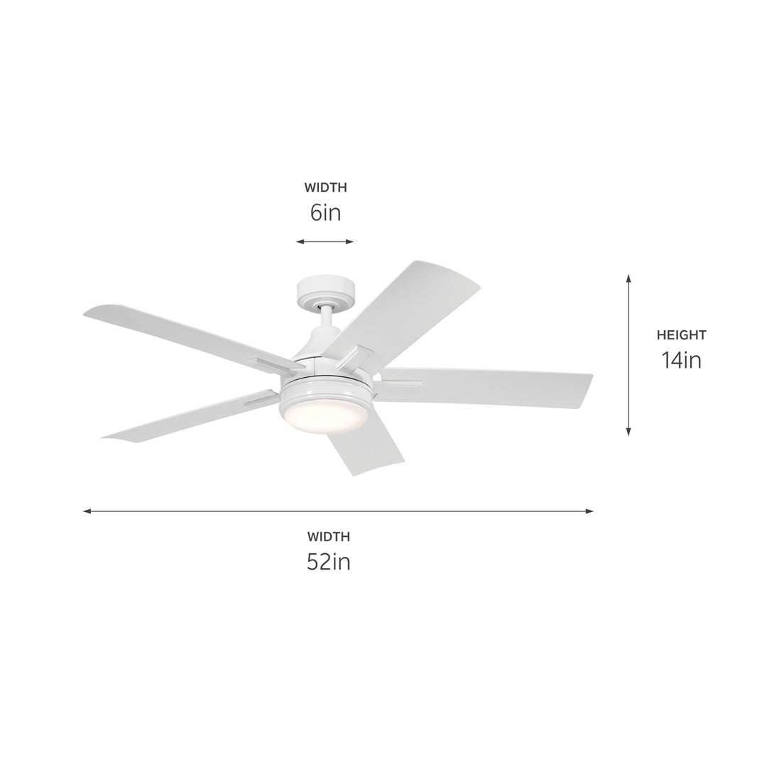 Kichler Canada - 310075WH - 52"Ceiling Fan - Tide - White