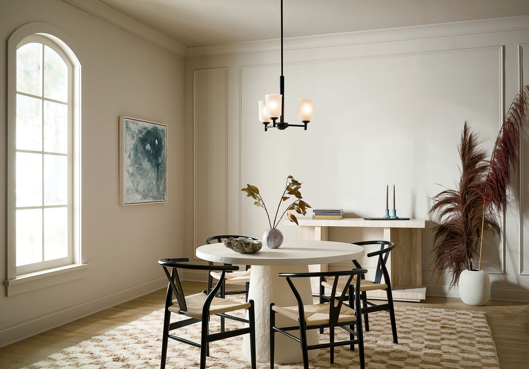 Kichler Canada - 43670BK - Three Light Mini Chandelier - Shailene - Black