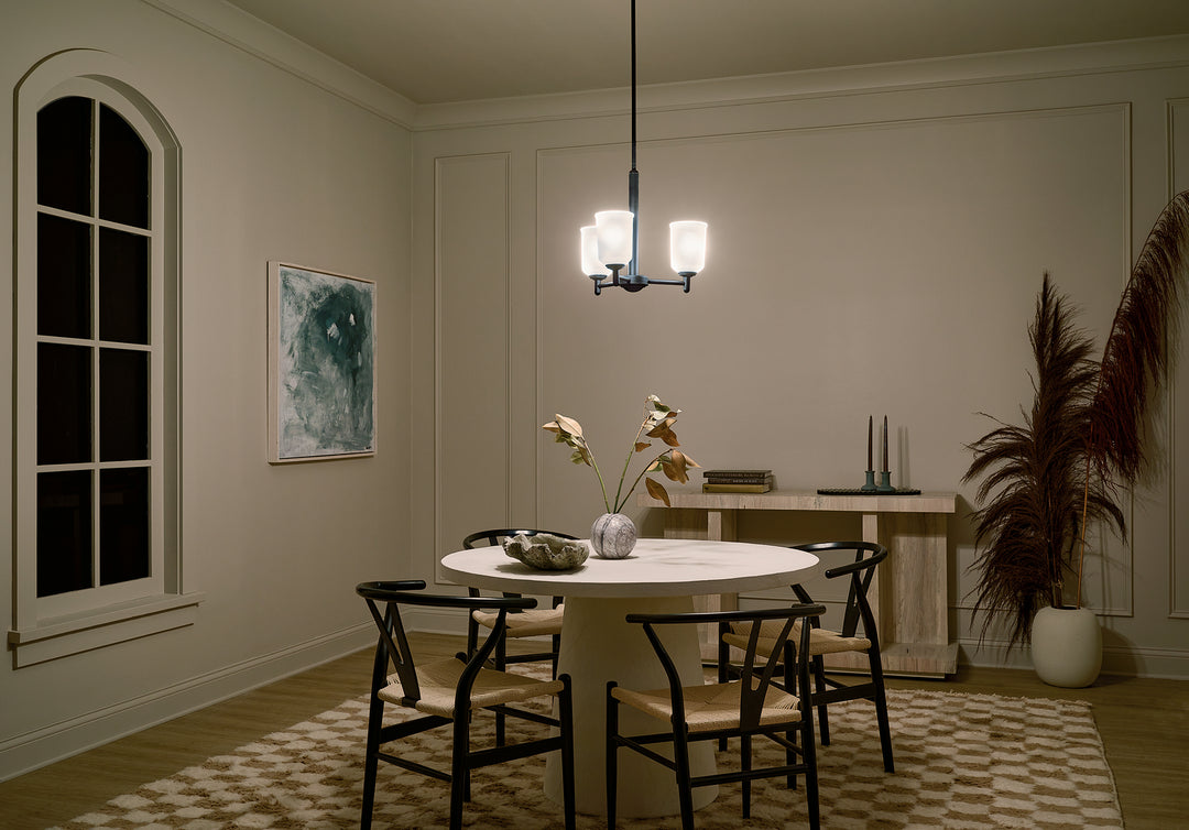 Kichler Canada - 43670BK - Three Light Mini Chandelier - Shailene - Black