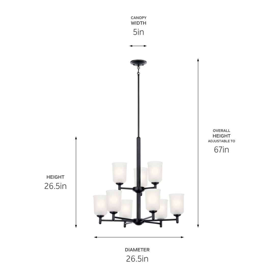 Kichler Canada - 43672BK - Nine Light Chandelier - Shailene - Black