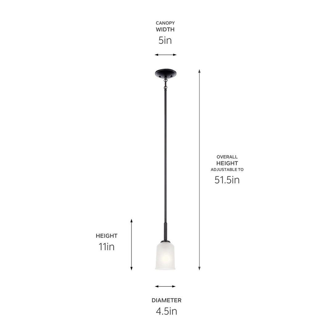 Kichler Canada - 43674BK - One Light Mini Pendant - Shailene - Black