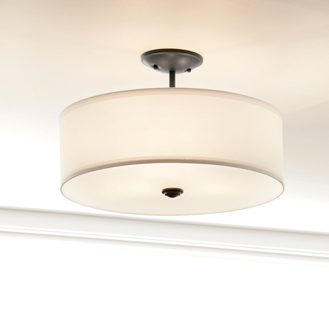 Kichler Canada - 43675BK - Three Light Semi Flush Mount - Shailene ...