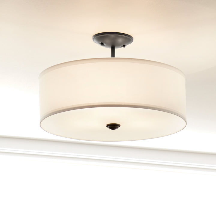 Kichler Canada - 43675BK - Three Light Semi Flush Mount - Shailene - Black