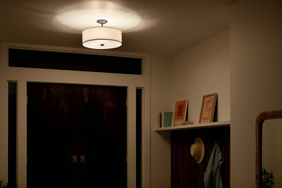 Kichler Canada - 43675BK - Three Light Semi Flush Mount - Shailene - Black