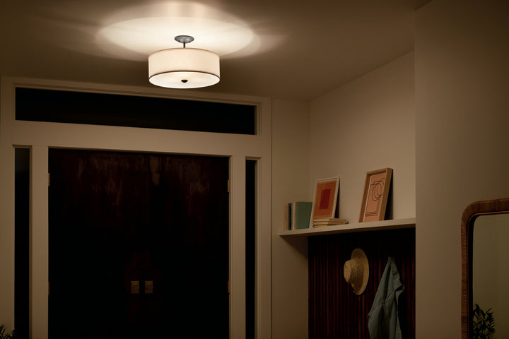 Kichler Canada - 43675BK - Three Light Semi Flush Mount - Shailene - Black