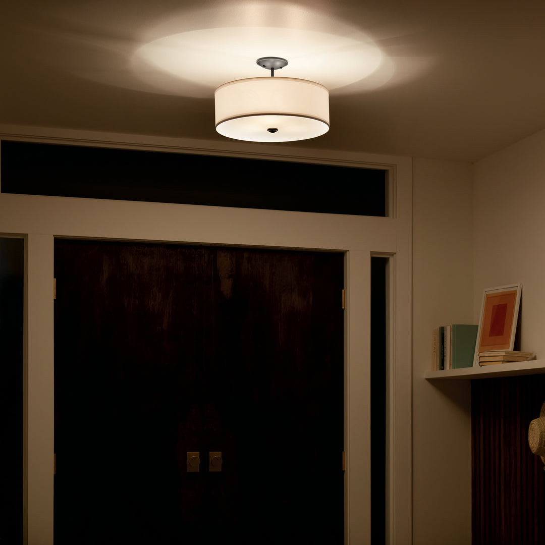 Kichler Canada - 43675BK - Three Light Semi Flush Mount - Shailene - Black