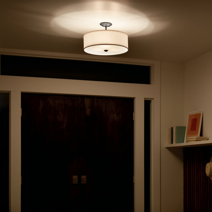 Kichler Canada - 43675BK - Three Light Semi Flush Mount - Shailene - Black
