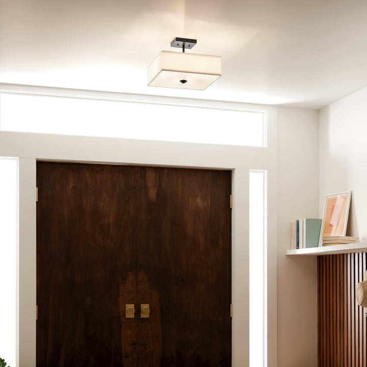 Kichler Canada - 43691BK - Three Light Semi Flush Mount - Shailene - Black