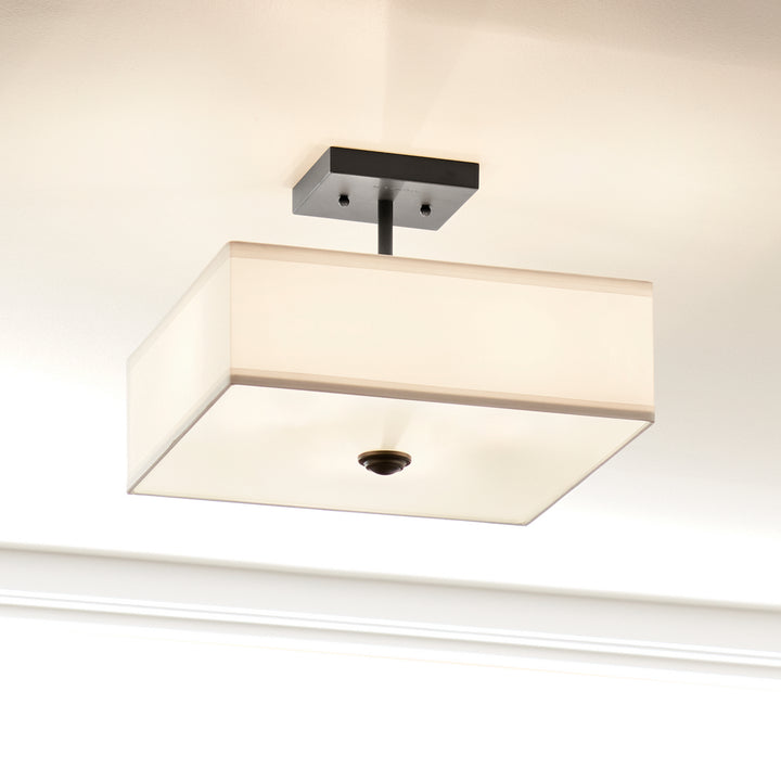 Kichler Canada - 43691BK - Three Light Semi Flush Mount - Shailene - Black