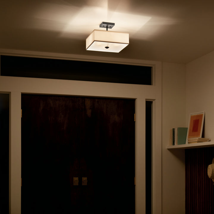 Kichler Canada - 43691BK - Three Light Semi Flush Mount - Shailene - Black
