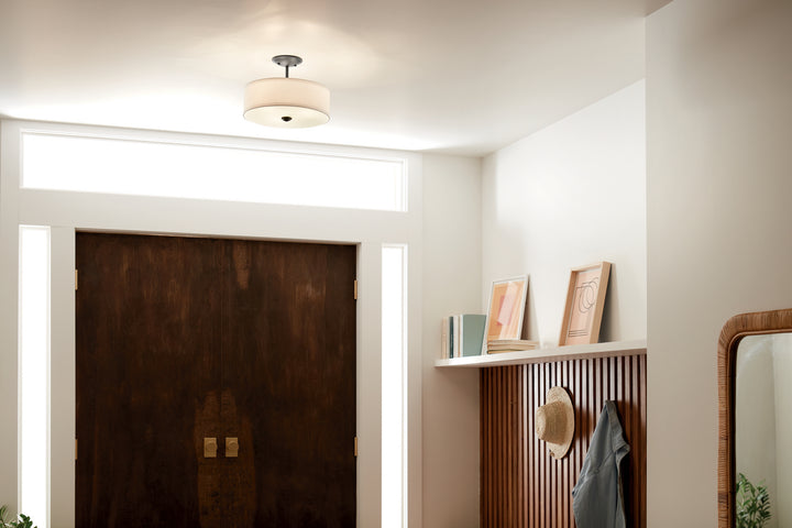 Kichler Canada - 43692BK - Three Light Semi Flush Mount - Shailene - Black