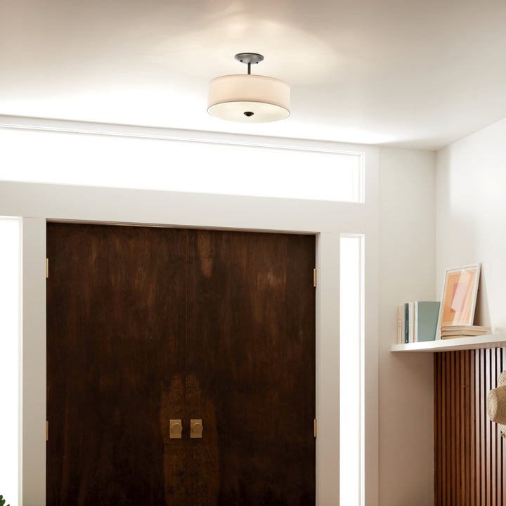 Kichler Canada - 43692BK - Three Light Semi Flush Mount - Shailene - Black