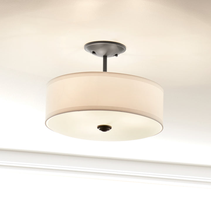 Kichler Canada - 43692BK - Three Light Semi Flush Mount - Shailene - Black
