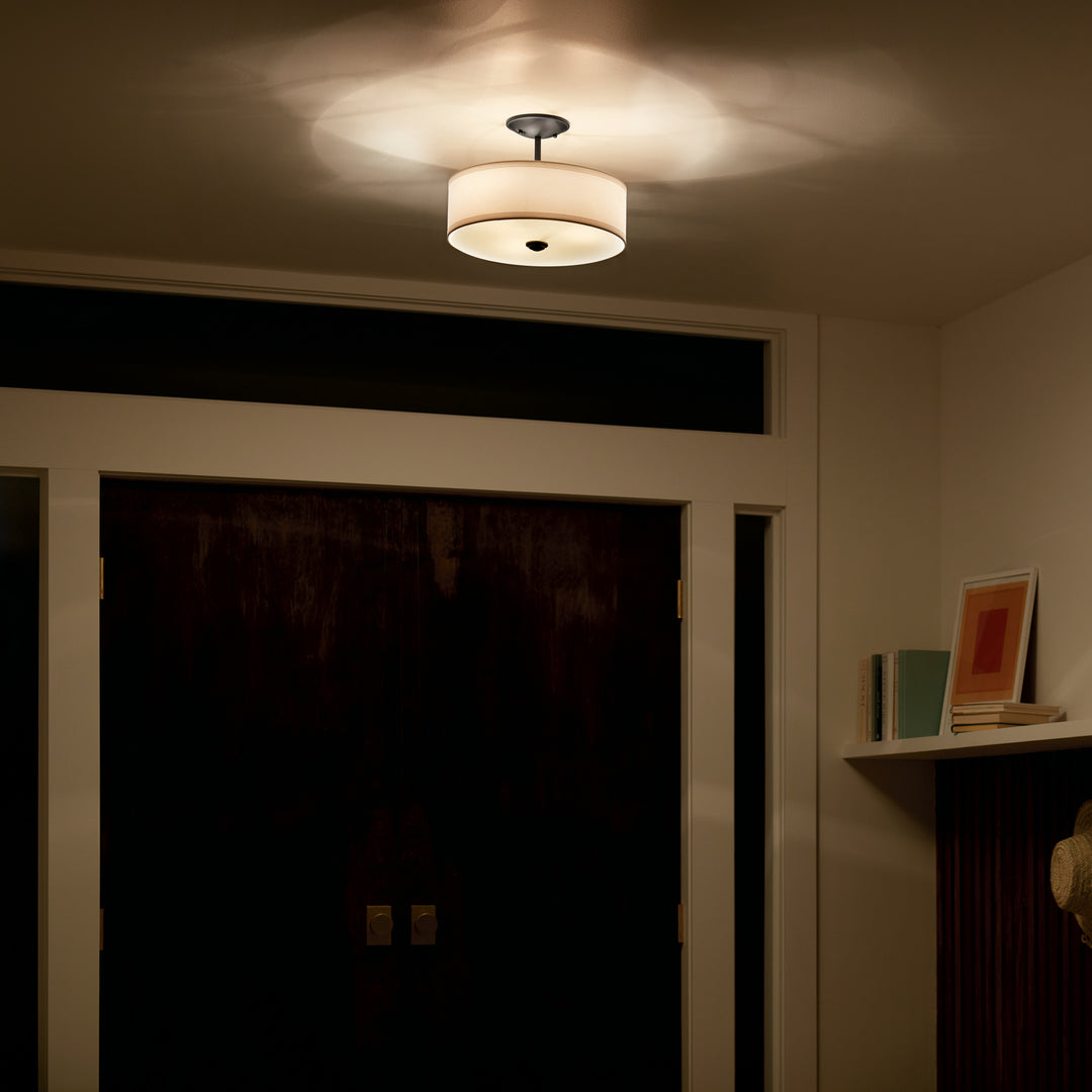 Kichler Canada - 43692BK - Three Light Semi Flush Mount - Shailene - Black