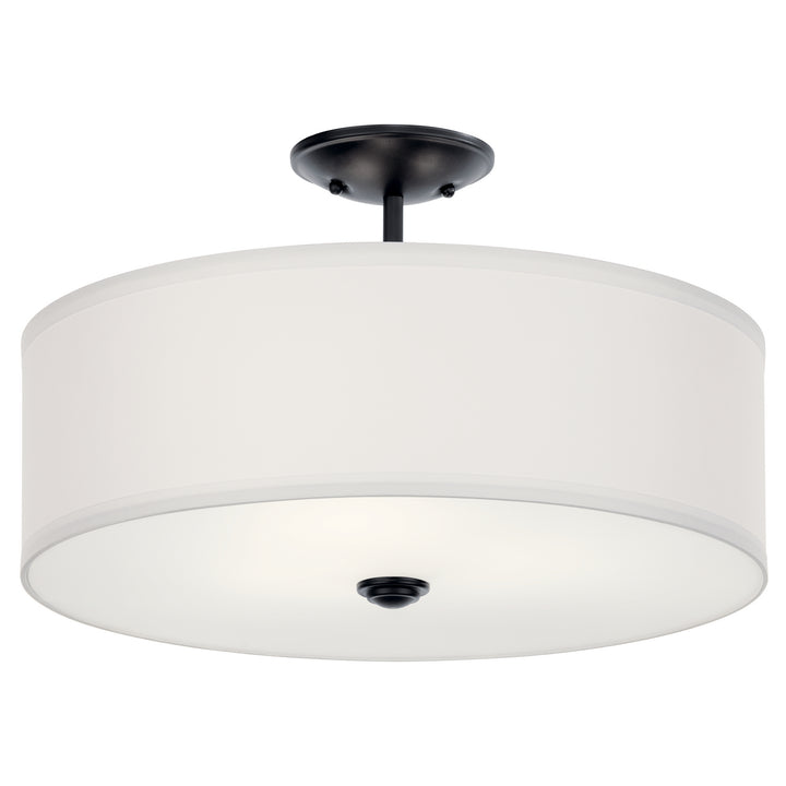 Kichler Canada - 43692BK - Three Light Semi Flush Mount - Shailene - Black