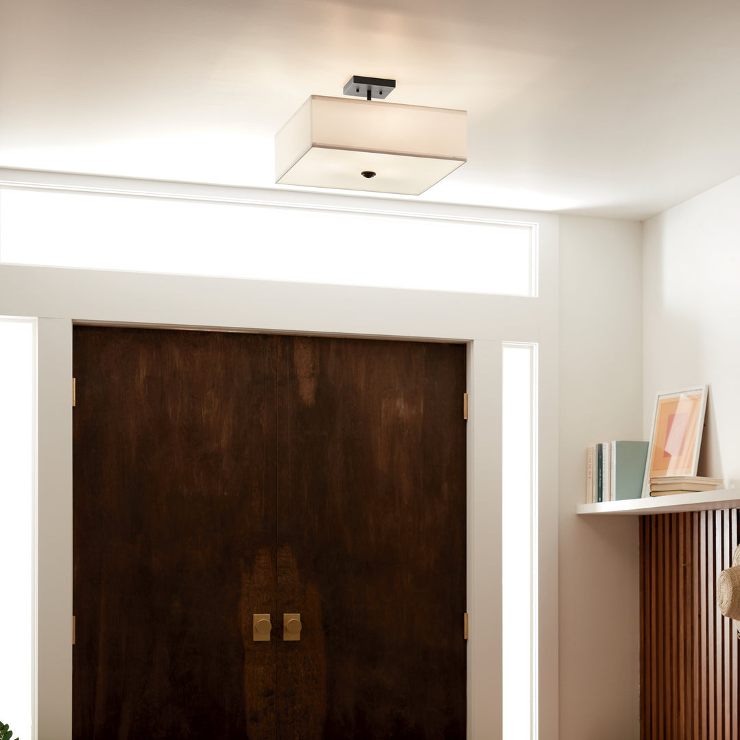 Kichler Canada - 43693BK - Three Light Semi Flush Mount - Shailene - Black