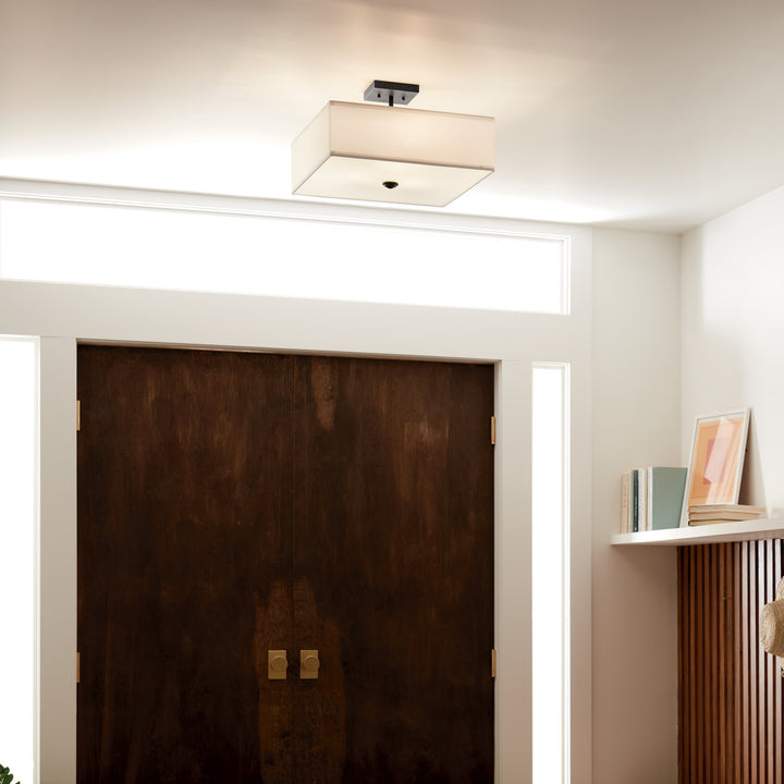 Kichler Canada - 43693BK - Three Light Semi Flush Mount - Shailene - Black