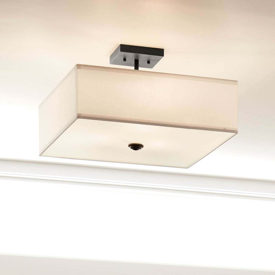 Kichler Canada - 43693BK - Three Light Semi Flush Mount - Shailene - Black