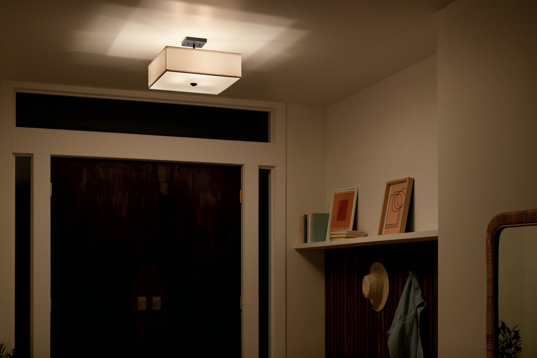 Kichler Canada - 43693BK - Three Light Semi Flush Mount - Shailene - Black