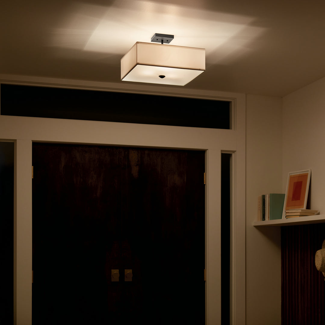 Kichler Canada - 43693BK - Three Light Semi Flush Mount - Shailene - Black