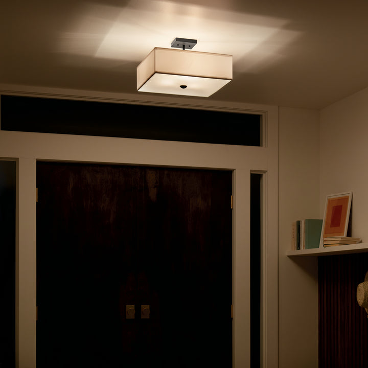 Kichler Canada - 43693BK - Three Light Semi Flush Mount - Shailene - Black