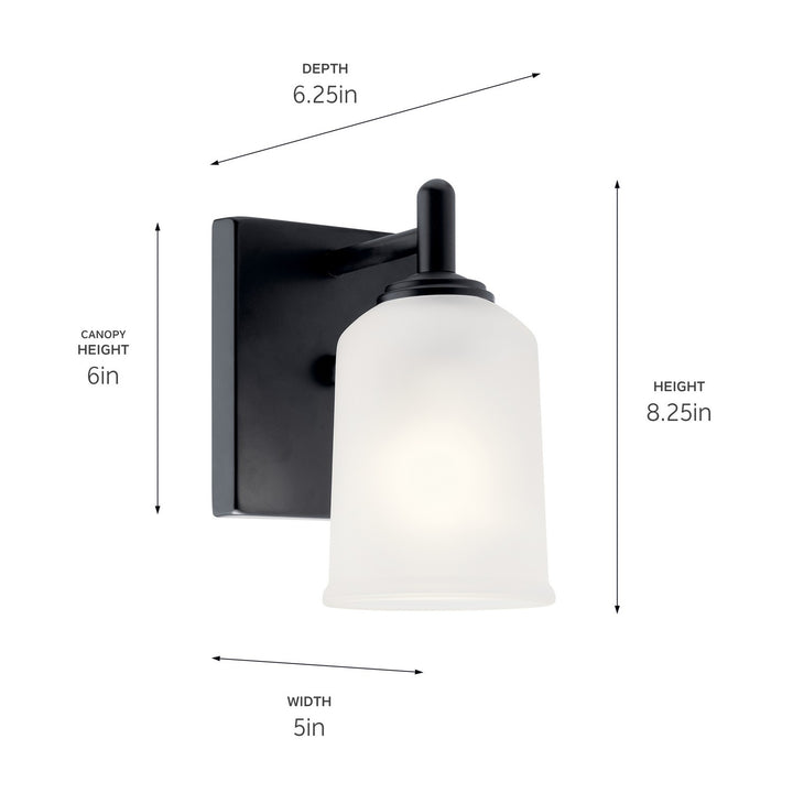 Kichler Canada - 45572BK - One Light Wall Sconce - Shailene - Black