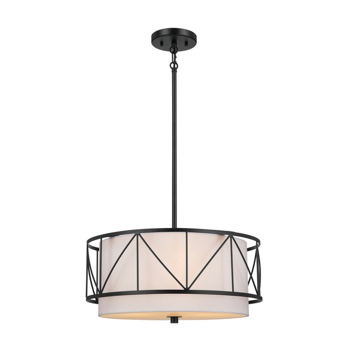 Kichler Canada - 52075BK - Three Light Pendant/Semi Flush - Birkleigh - Black