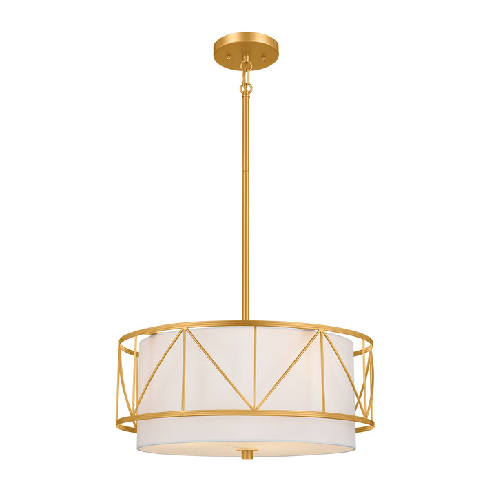 Kichler Canada - 52075CLG - Three Light Pendant/Semi Flush - Birkleigh - Classic Gold