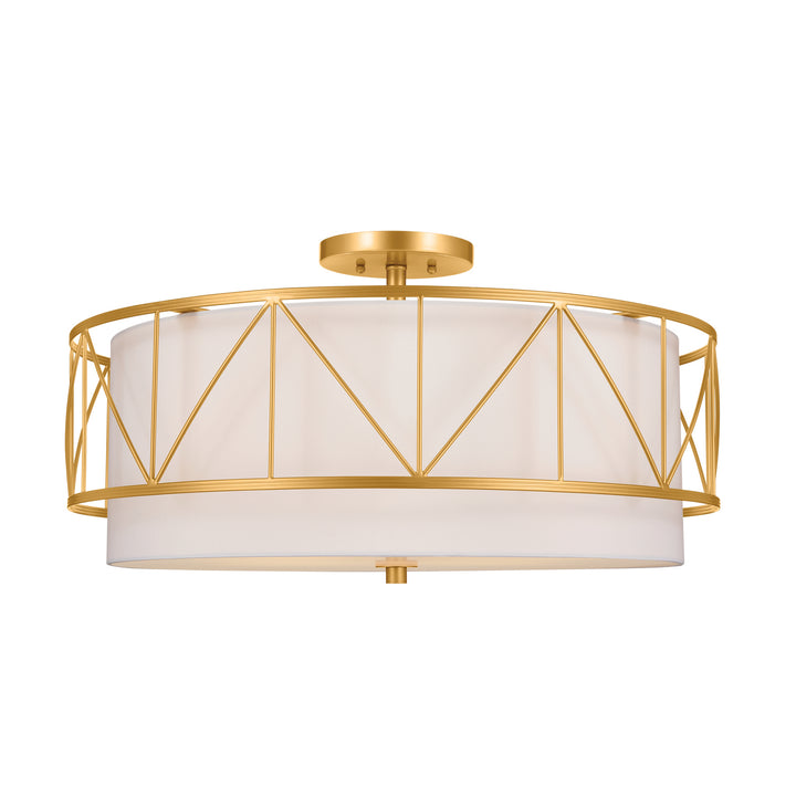 Kichler Canada - 52076CLG - Four Light Semi Flush Mount - Birkleigh - Classic Gold